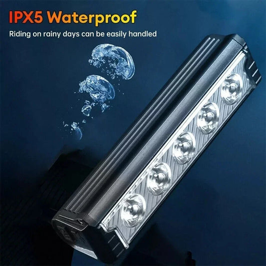 Ebike Conversion Kit Waterproof Led Light Rechargeable Bike Light High-Power Led Lighting Bar For Night Cycling Road