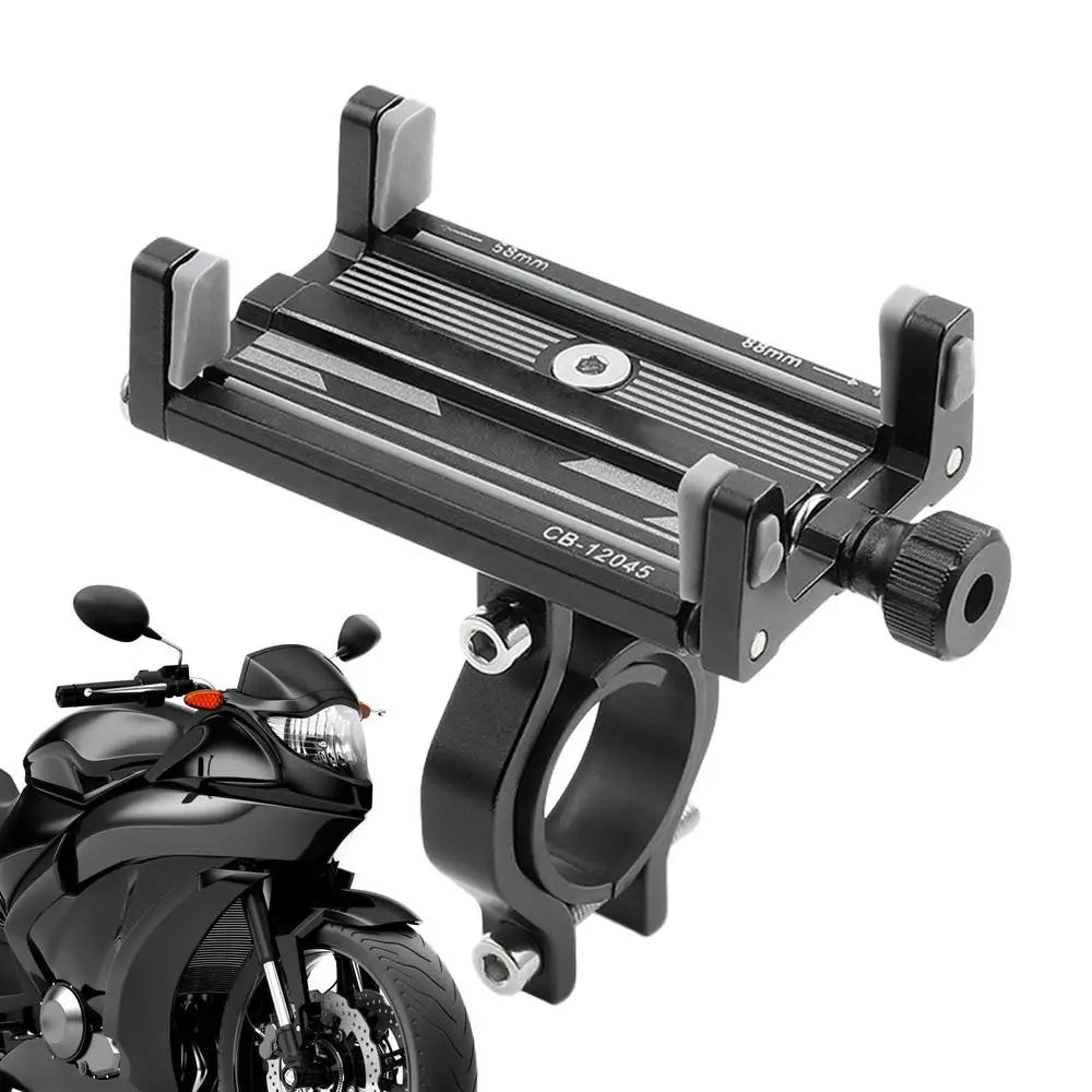 Bicycle Phone Holder Universal Bike Motorcycle Handlebar Clip Stand Mount Cell Phone Holder Bracket For 2.3-3.4 Inch Wide Phone