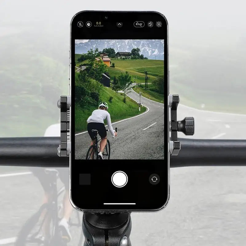 Bicycle Phone Holder Universal Bike Motorcycle Handlebar Clip Stand Mount Cell Phone Holder Bracket For 2.3-3.4 Inch Wide Phone