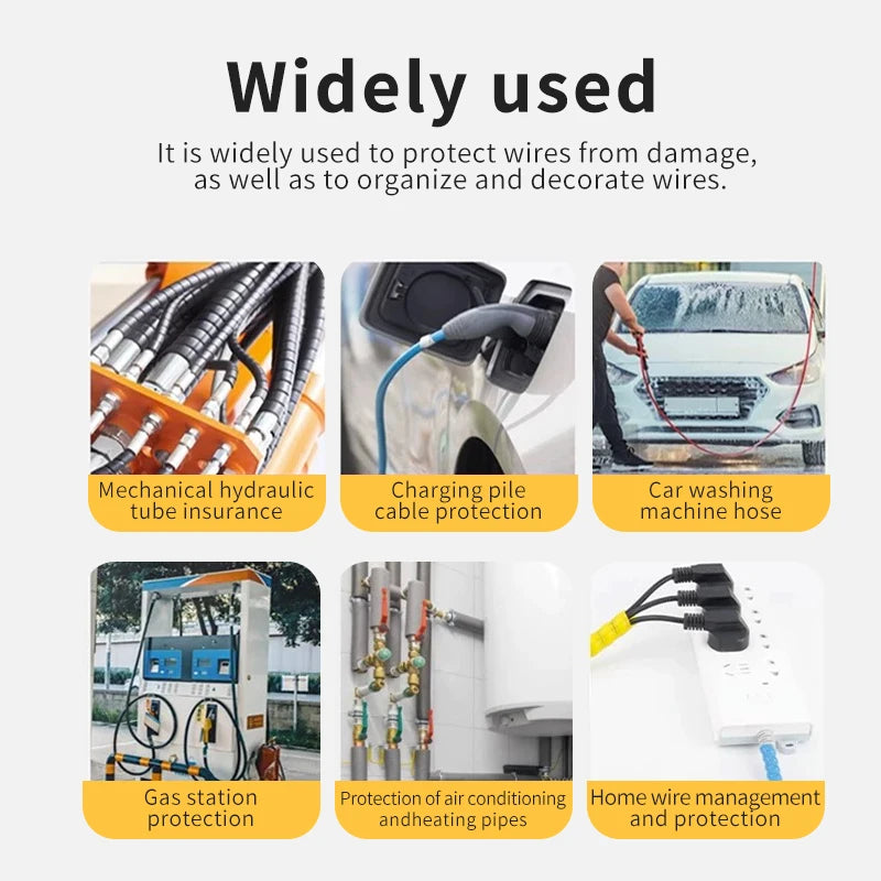 1/5/10Meters 8mm-40mm Wire Protector Cable Sleeve Cover Tube Line Organizer Pipe Protection Flexible Spiral Wrap Winding Cable