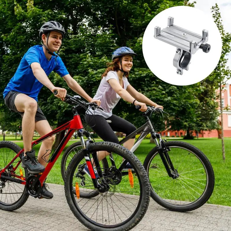 Bicycle Phone Holder Universal Bike Motorcycle Handlebar Clip Stand Mount Cell Phone Holder Bracket For 2.3-3.4 Inch Wide Phone